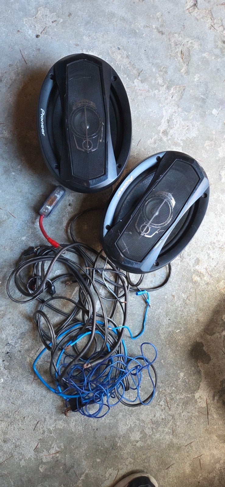 Pioneer autospeakers met bedrading, Ophalen, Gebruikt