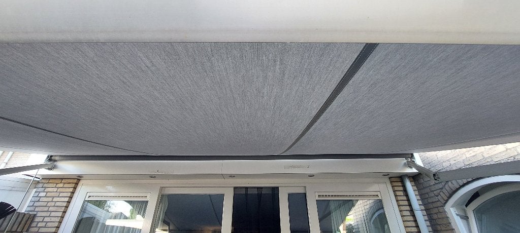 Zonnenschermdoek, Tuin en Terras, Zonneschermen, Ophalen, 450 cm of meer, Zo goed als nieuw, Knikarmscherm