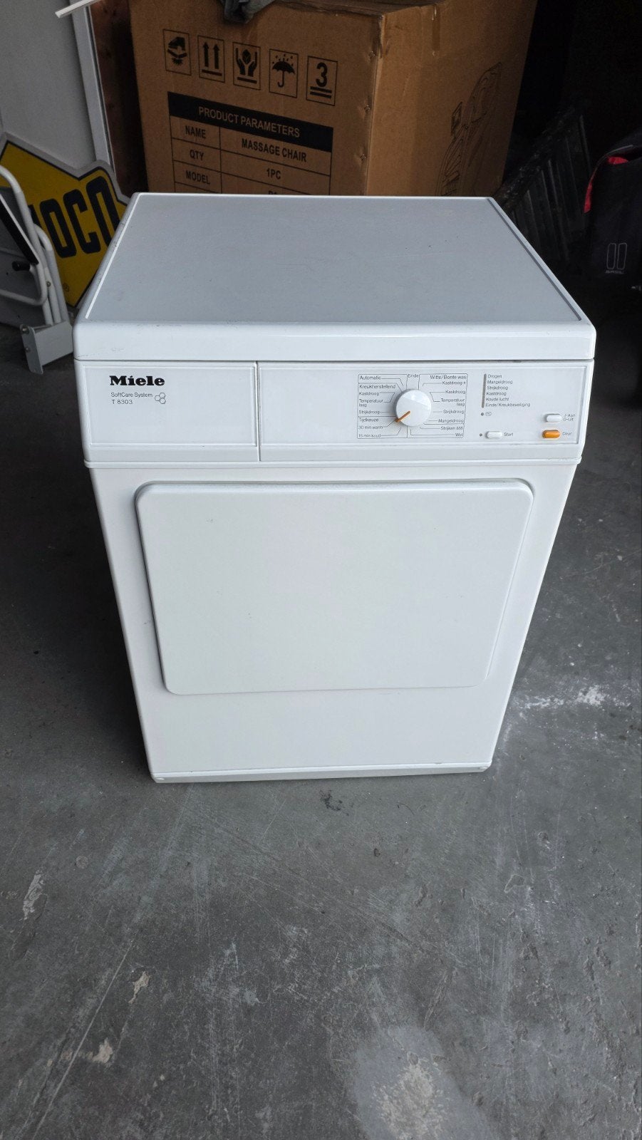 Miele T 8303 SoftCare System Droger - Werkt perfect!, Ophalen, 6 tot 8 kg, Gebruikt, Voorlader