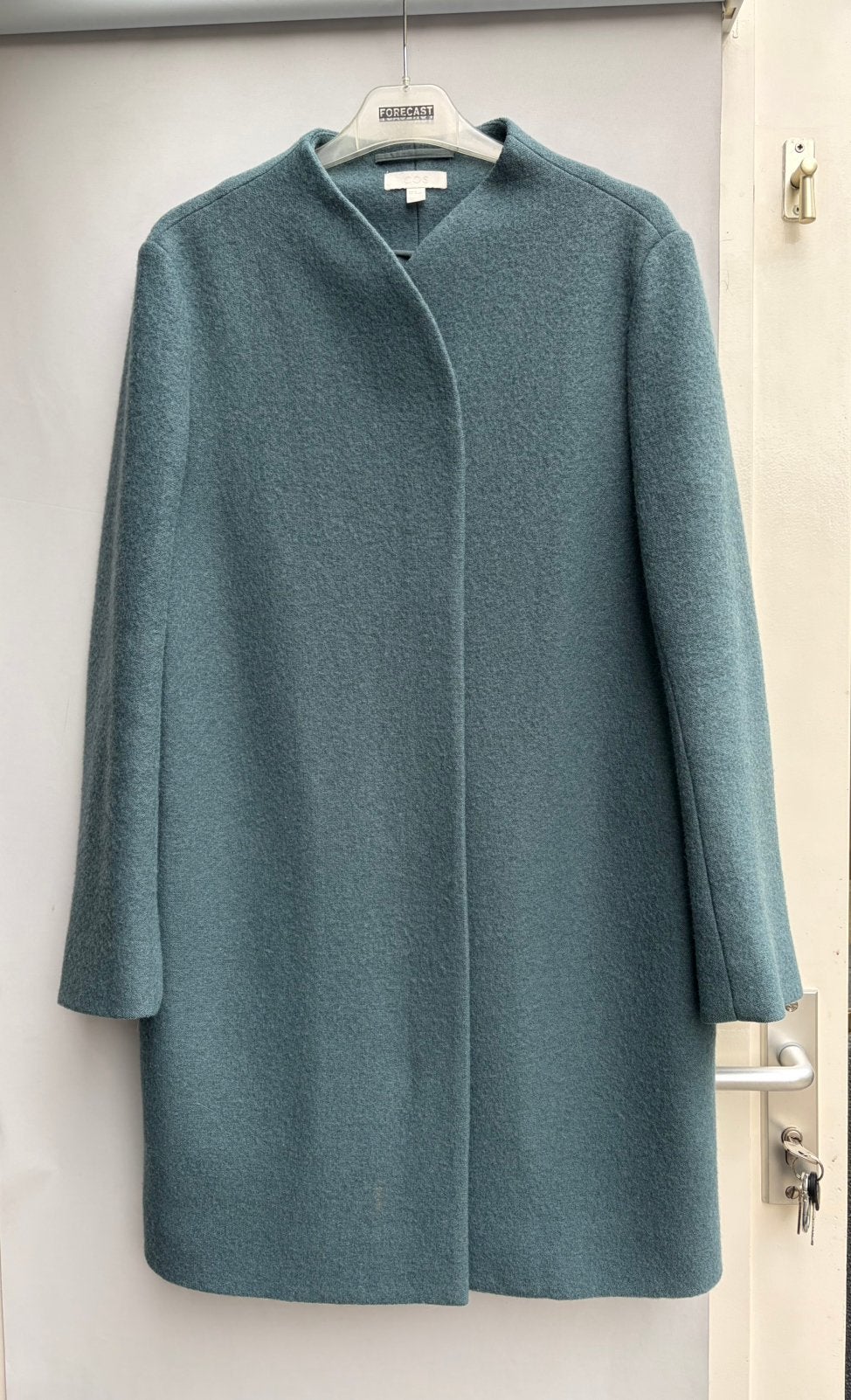 Cos wollen mantel (maat 38), Kleding | Dames, Ophalen of Verzenden, Gedragen, Maat 38/40 (M), Blauw