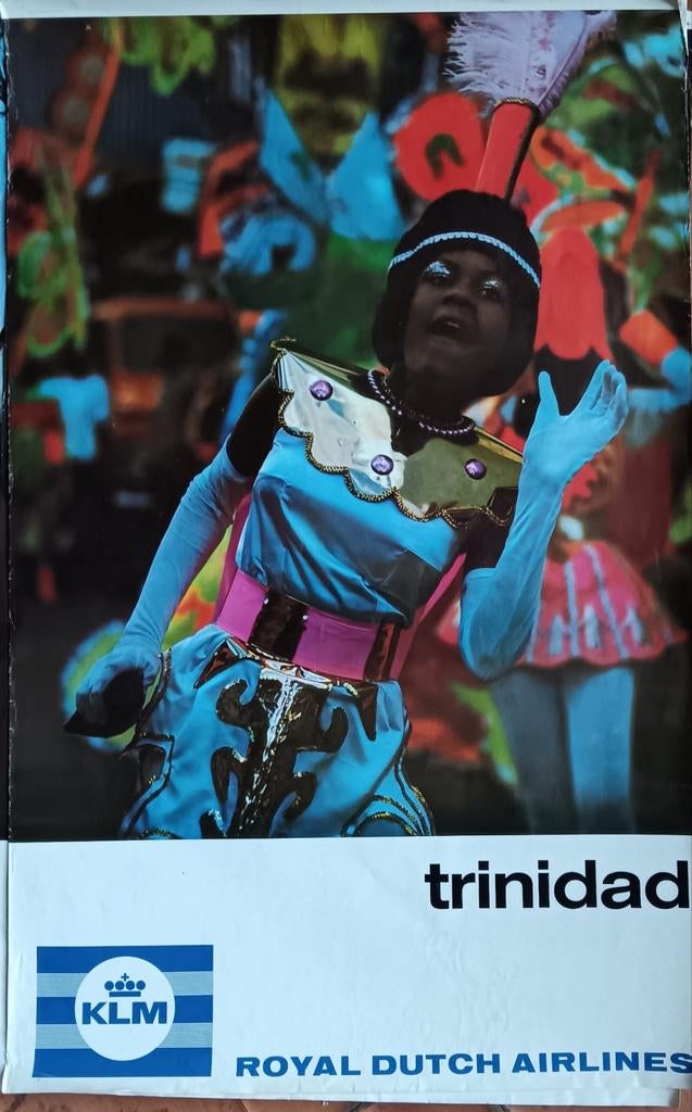 POSTER KLM TRINIDAD, Verzamelen, Posters, Ophalen of Verzenden, A1 t/m A3