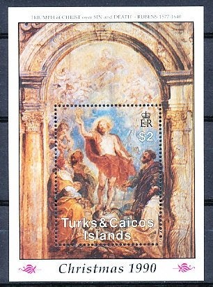 Turks & Caicos eilanden 1990 M963 blok 95 pf., Ophalen of Verzenden, Postfris, Midden-Amerika