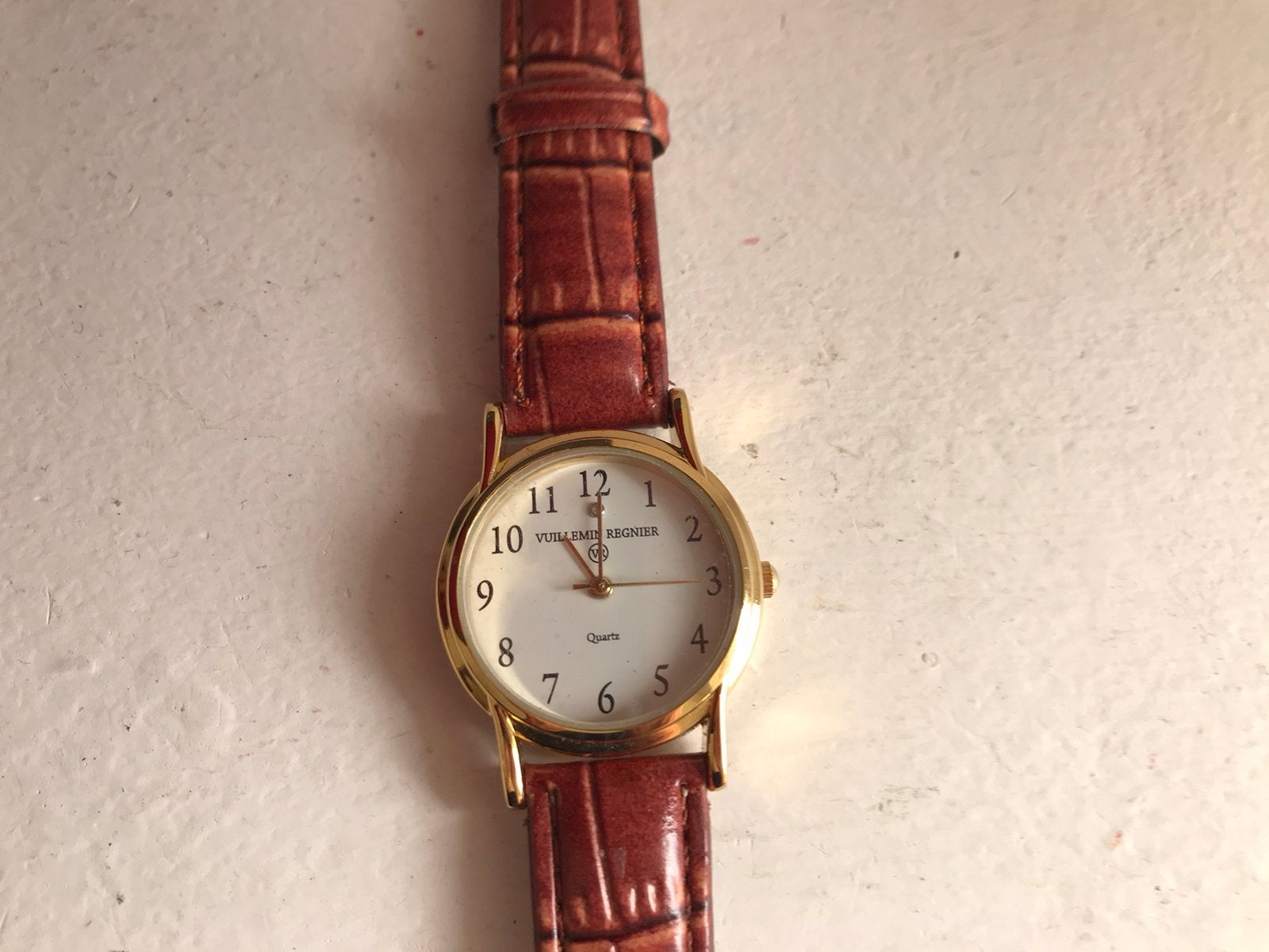 Dameshorloge Vuillemin Regnier Quartz / Bayard nieuwstaat., Overige merken, Leer, Staal, Polshorloge