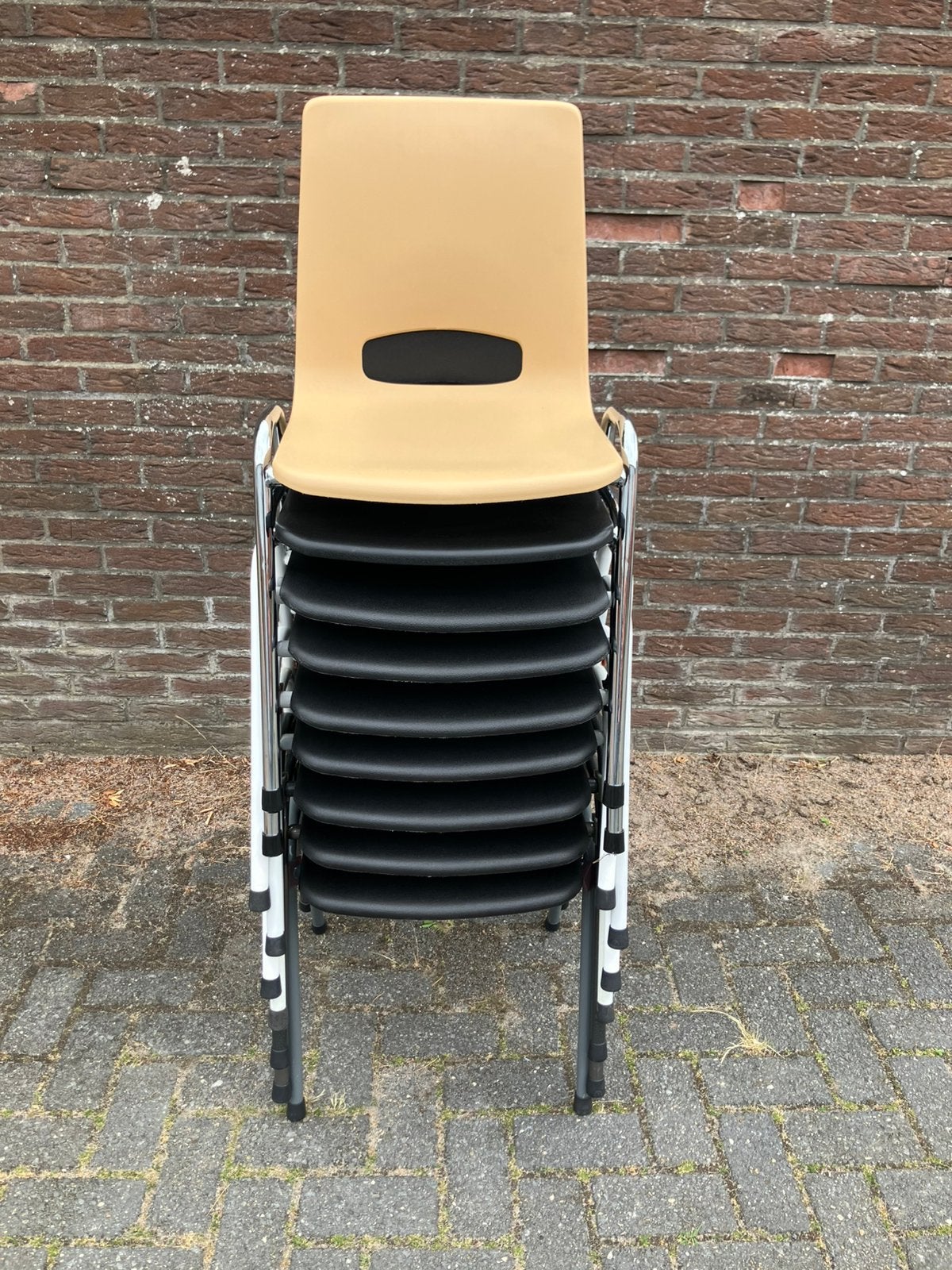 9 stuks Stapelstoelen kuipstoelen kantinestoelen nieuw, Huis en Inrichting, Stoelen, Ophalen, Overige kleuren, Nieuw, Metaal