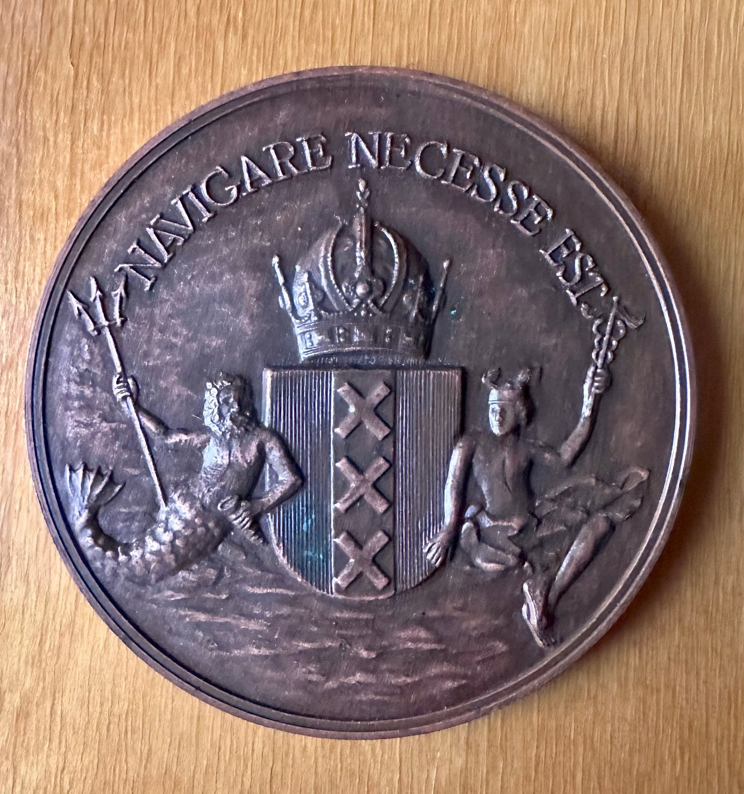 KNSM Legpenning, brons; -1956-1981,mooie gave, zware penning, Ophalen of Verzenden, Brons