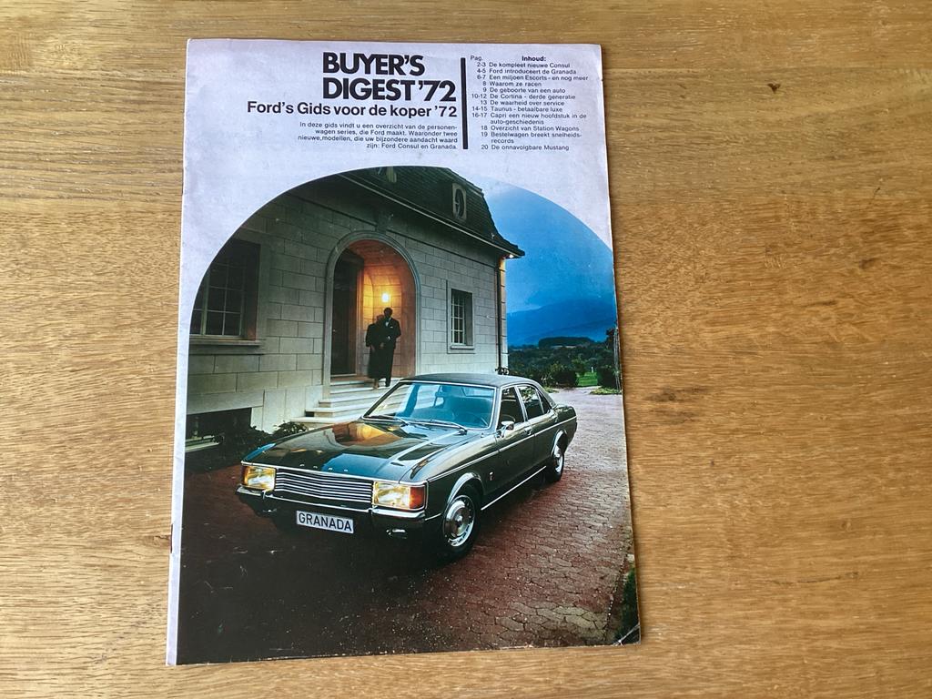 Ford's Gids voor de Koper '72 - Buyer's Digest 1972, Ophalen of Verzenden, Zo goed als nieuw, Ford