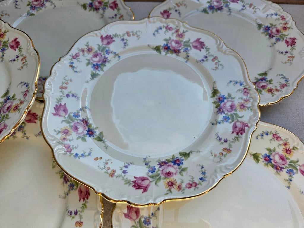 Schitterende roomwitte eet diner borden, Ophalen of Verzenden