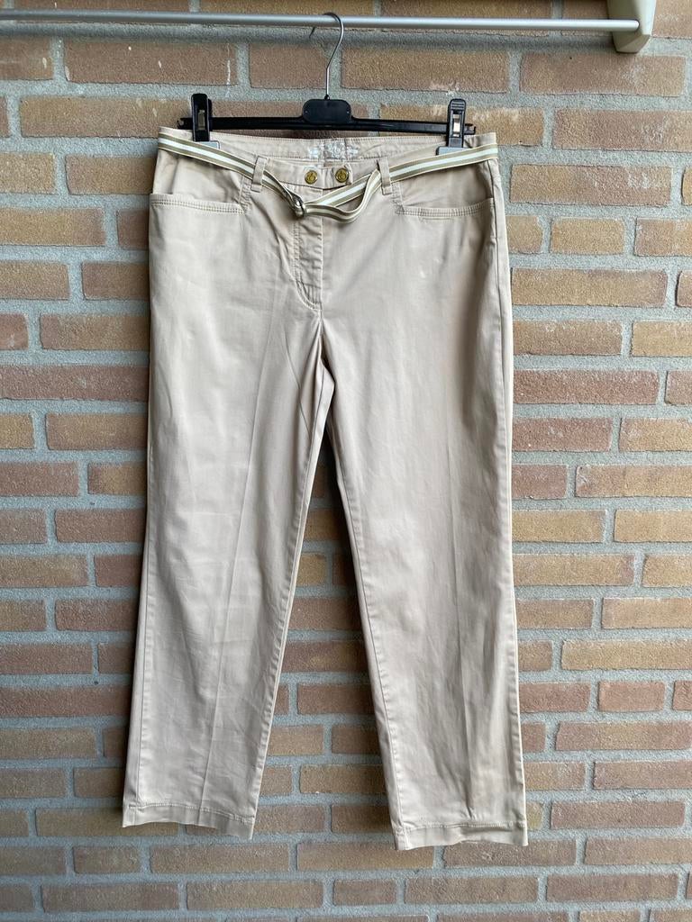 Cambio 7/8 broek selma short, Maat 38/40 (M), Kort, Beige, Nieuw