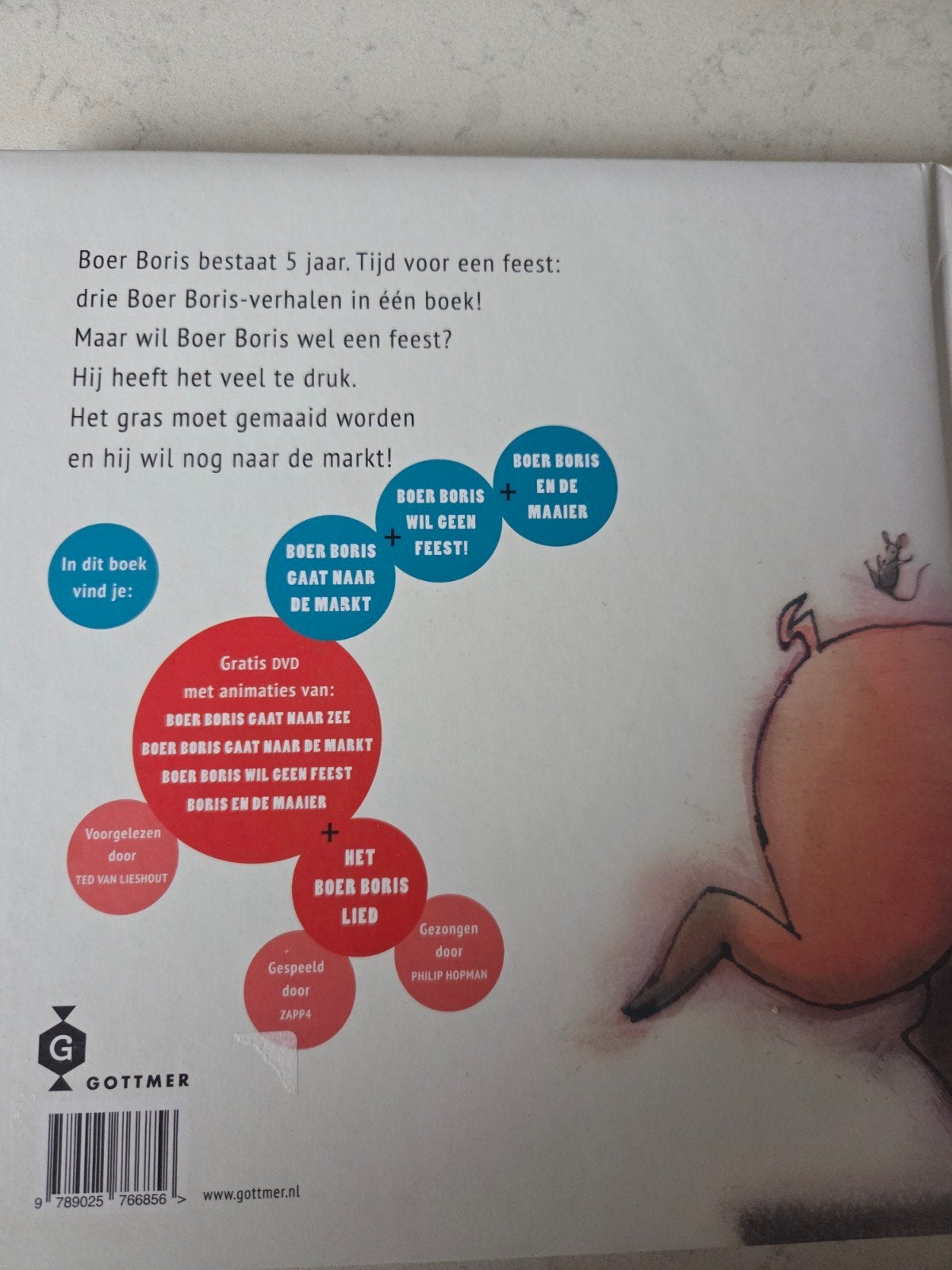 De Dikke Boer Boris - Met dvd, Boeken, Ophalen of Verzenden, Zo goed als nieuw, 3 tot 4 jaar