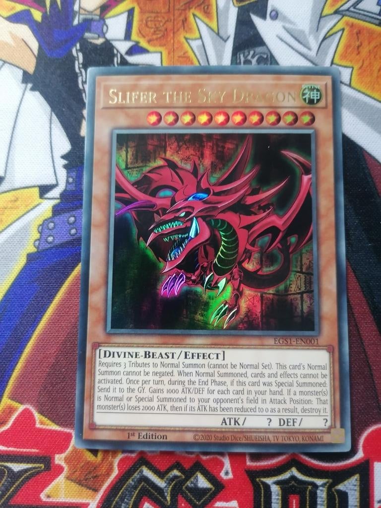 Slifer the Sky Dragon - Ultra Rare EGS1 - Yu-Gi-Oh, Ophalen of Verzenden, Zo goed als nieuw, Foil