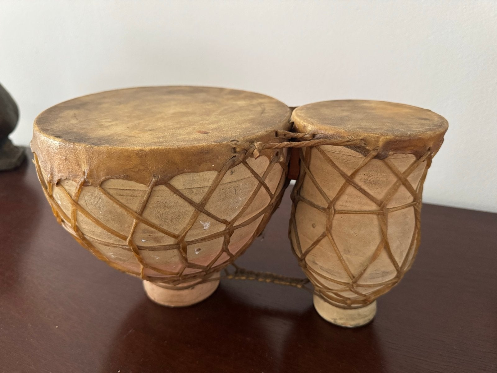 Vintage Bongo Drums - Handgemaakt Percussie Instrument, Muziek en Instrumenten, Ophalen, Gebruikt, Overige merken
