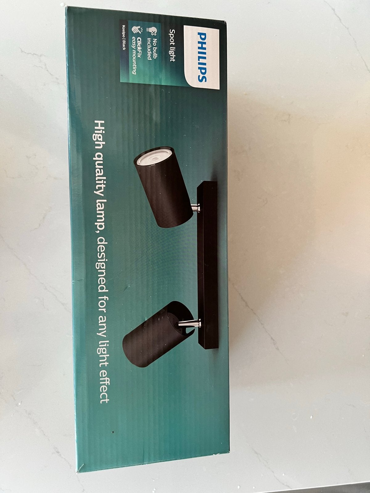 Philips opbouwspot Kosiba zwart - Nieuw in verpakking, Metaal, Zwart, Philips, Nieuw