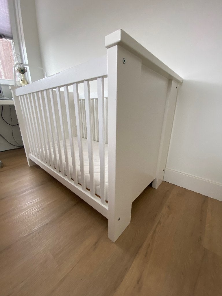 Wit houten ledikant compleet, Kinderen en Baby's, Ophalen, Gebruikt, Ledikant
