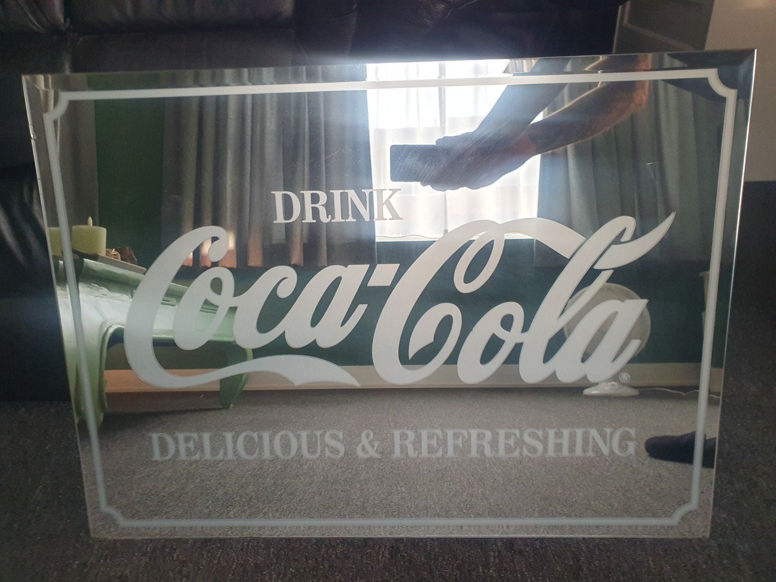 Coca cola spiegel, Ophalen, Reclamebord