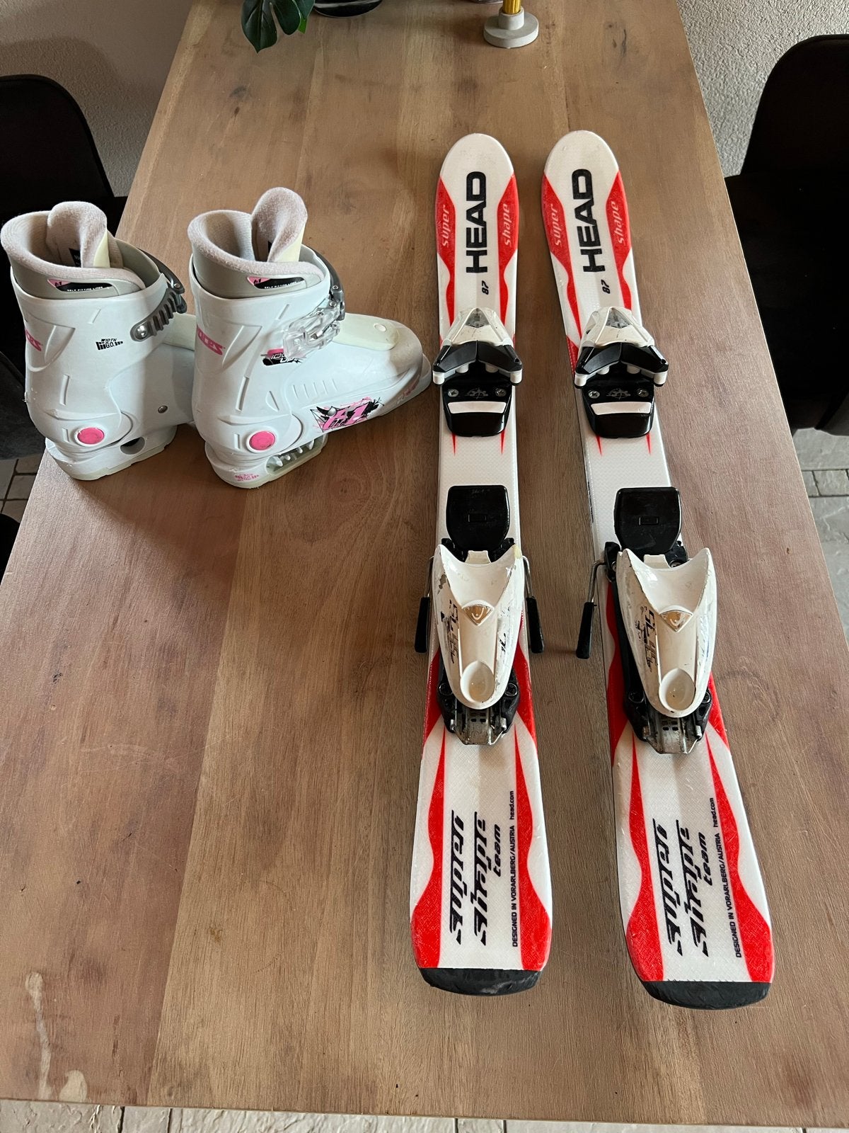 Head Super Shape Ski's 87 cm met skischoenen - Gebruikt, Gebruikt, Ophalen of Verzenden, Skiën, Head
