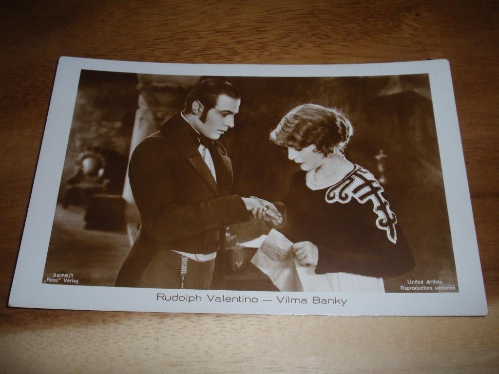Rudolph Valentino Vilma Banky Film Acteur Actrice, Verzenden, 1920 tot 1940, Ongelopen, Sterren en Beroemdheden