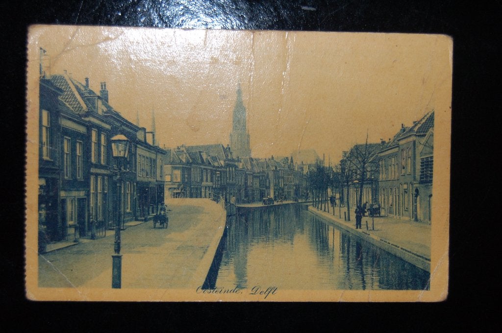 Delft Oosteinde, Ophalen of Verzenden, 1920 tot 1940, Gelopen, Zuid-Holland