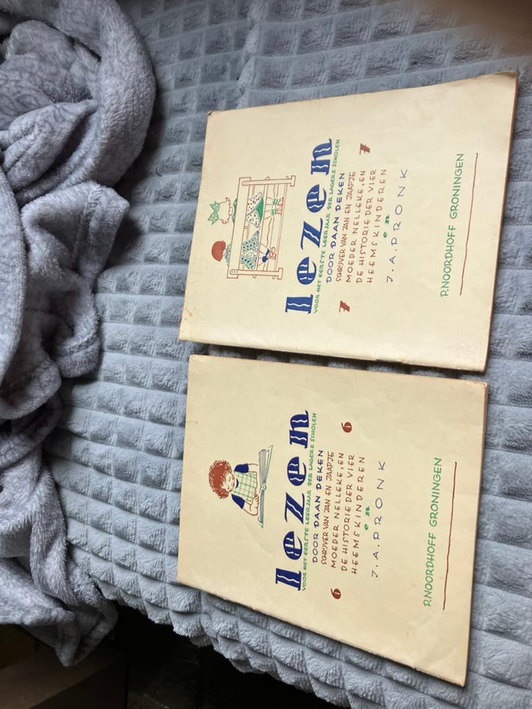 2 antieke kinder keerboeken, Ophalen of Verzenden