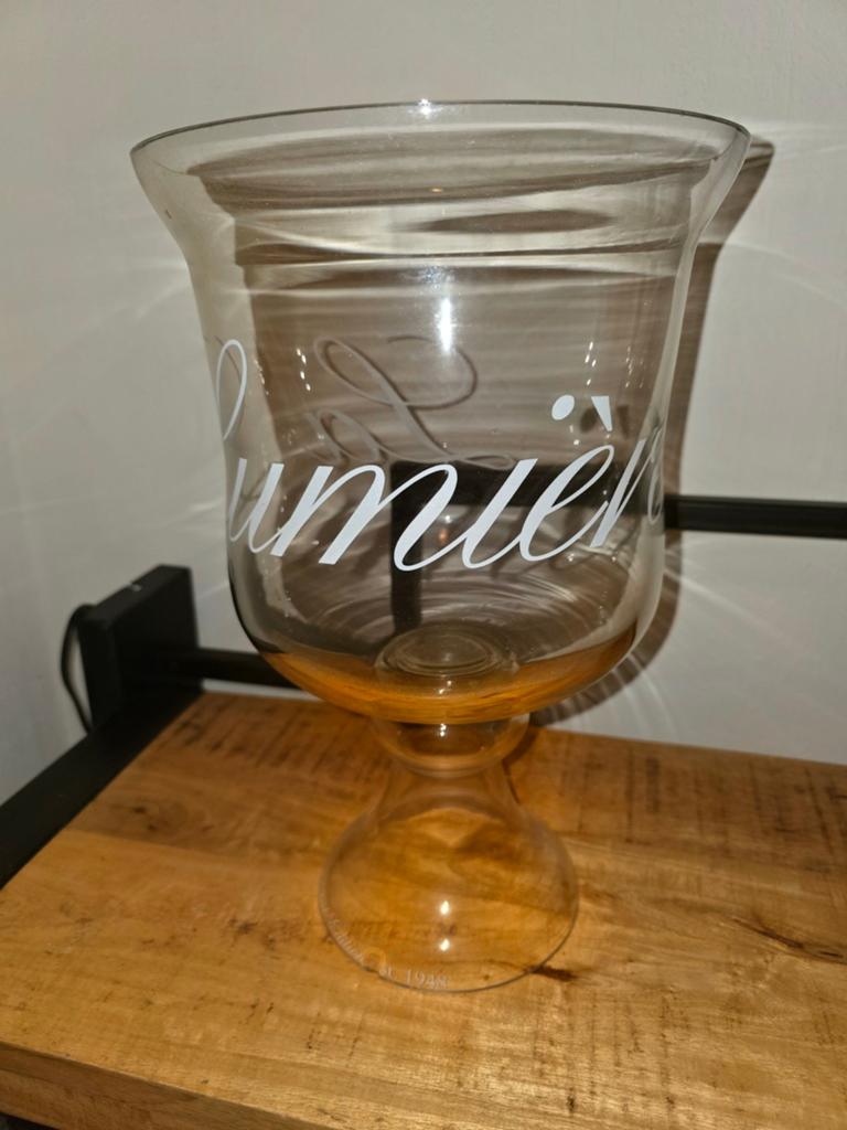 Riviera Maison Lumiere windlicht (2 stuks), Ophalen of Verzenden, Zo goed als nieuw, Glas, Landelijk