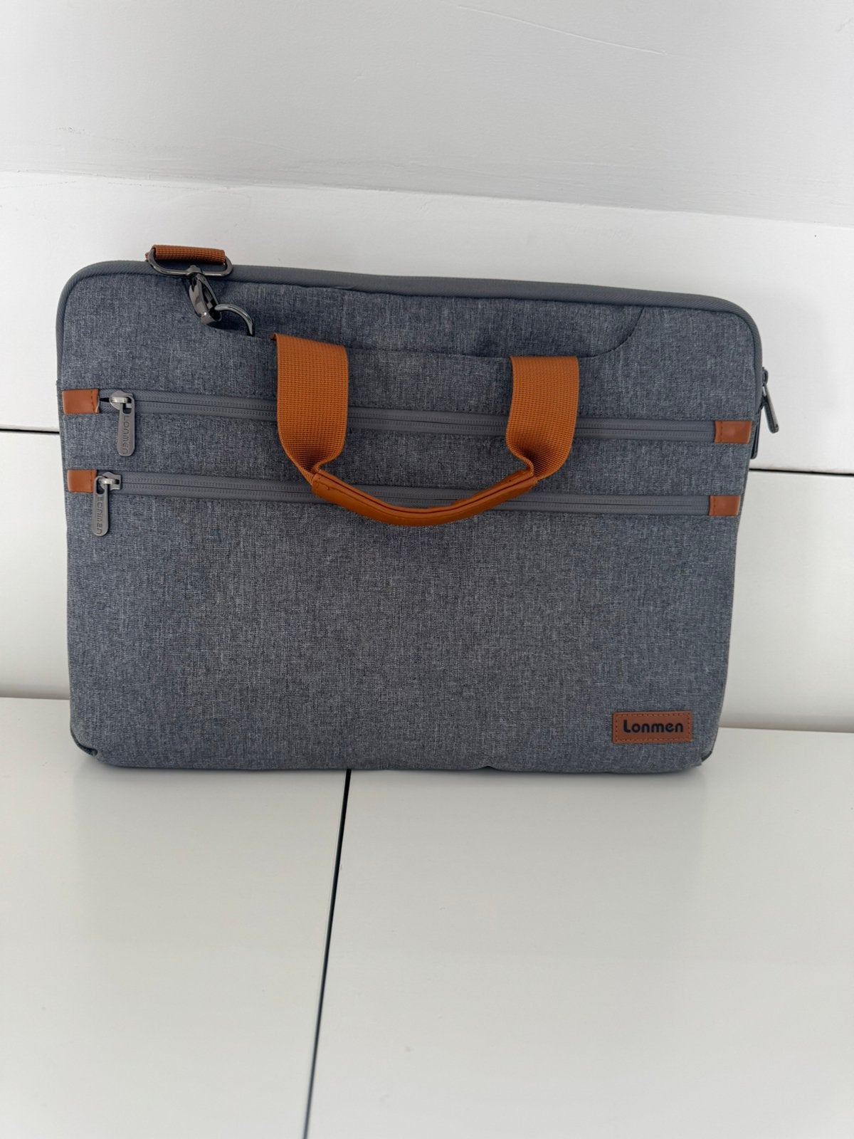 Grijze laptoptas merk lonmen, Grijs, 17 inch of meer, Nieuw, Ophalen of Verzenden