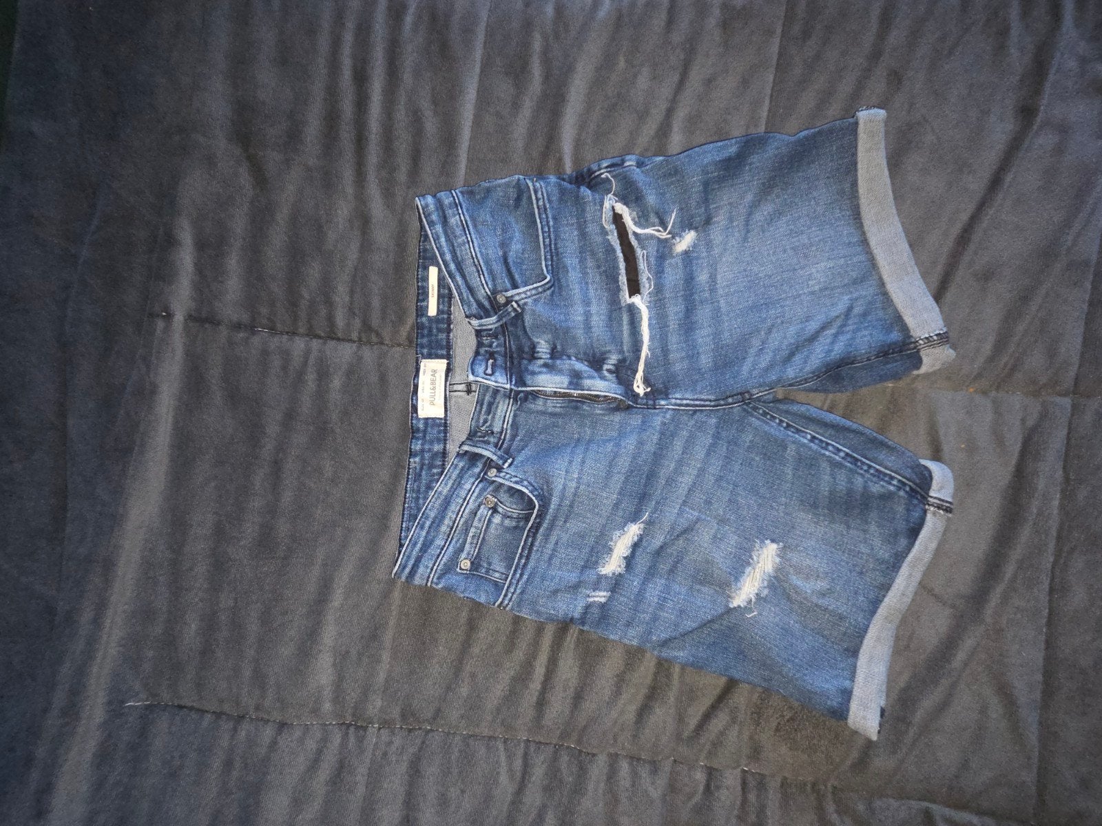 Pull & Bear Skinny Jeans Short - W32, Blauw, W32 (confectie 46) of kleiner, Ophalen of Verzenden, Gedragen