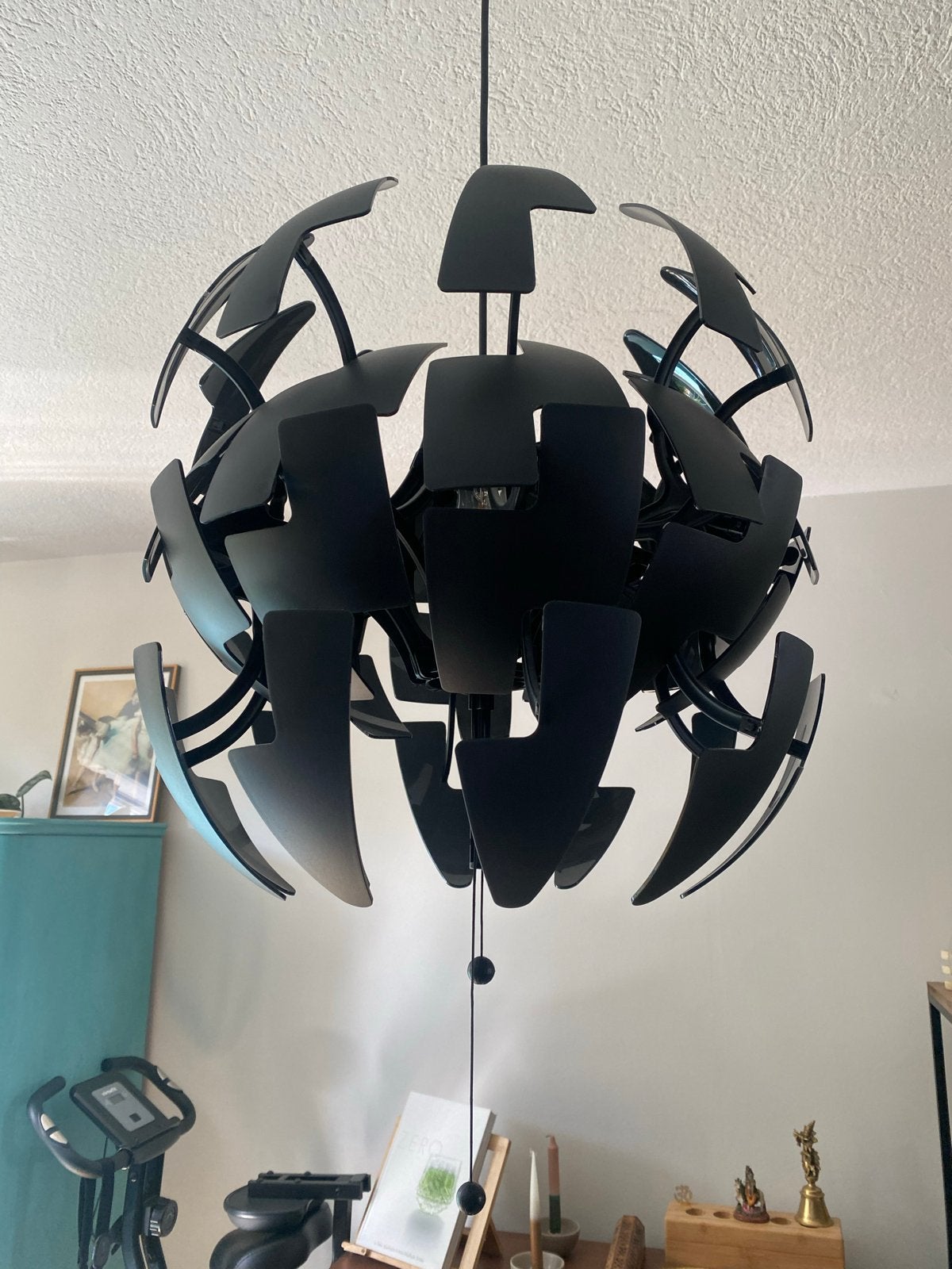 IKEA PS 2014 Hanglamp Zwart - Moderne Design Lamp, Ophalen, Gebruikt, Metaal, E27 (groot)