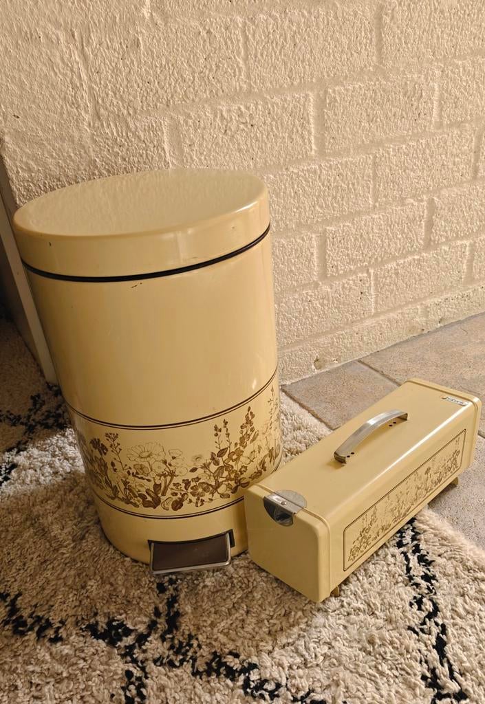 Brabantia prullenbak, pedaalemmer, vintage, retro, Ophalen of Verzenden, Gebruikt, Overige
