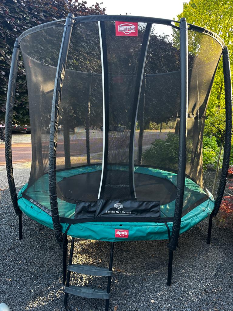BERG Champion Trampoline 270 met Veiligheidsnet Deluxe, Ophalen, Zo goed als nieuw