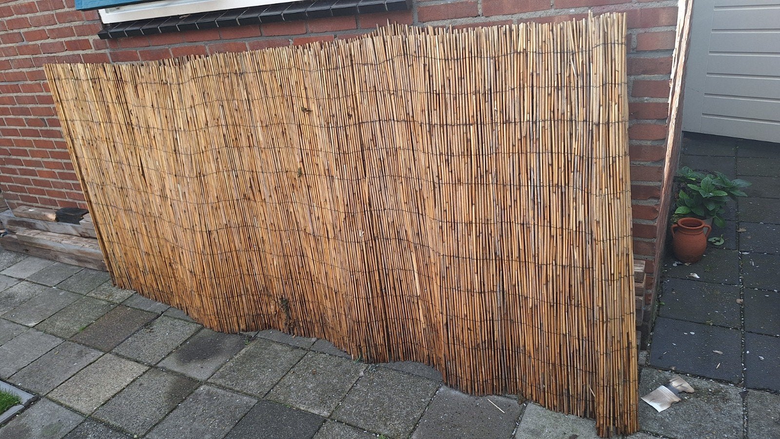Sterke, dunne rieten omheining, Overige materialen, Gebruikt, 100 tot 150 cm, Ophalen of Verzenden