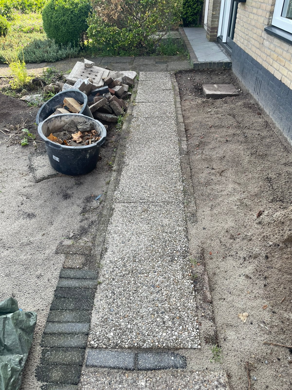 9x grind tegel, Tuin en Terras, Ophalen, Gebruikt, Minder dan 5 m², Beton