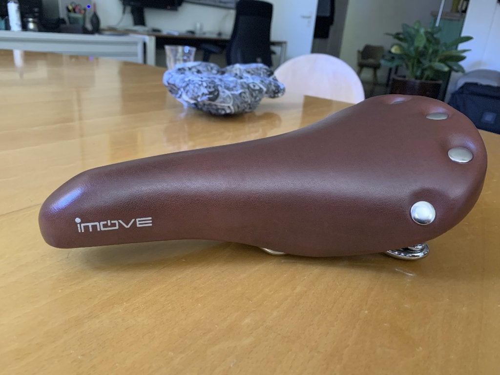 iMove fiets zadel kunst leer Bruin, Elektrische fiets, Ophalen of Verzenden, Zadel, Nieuw