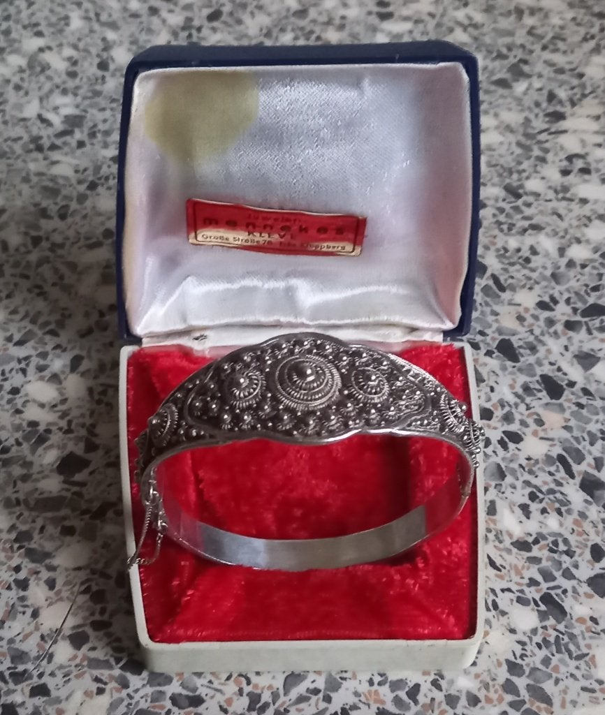 Antiek zilveren armband Zeeuwse knop, Verzenden, Zo goed als nieuw, Zilver, Zilver