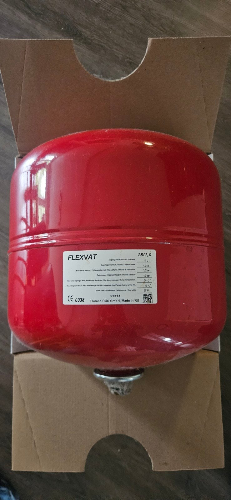 flamco flexvat expansievat 18L. 1 bar. werkend teab, Ophalen, Gebruikt, Minder dan 20 liter, Onderdeel