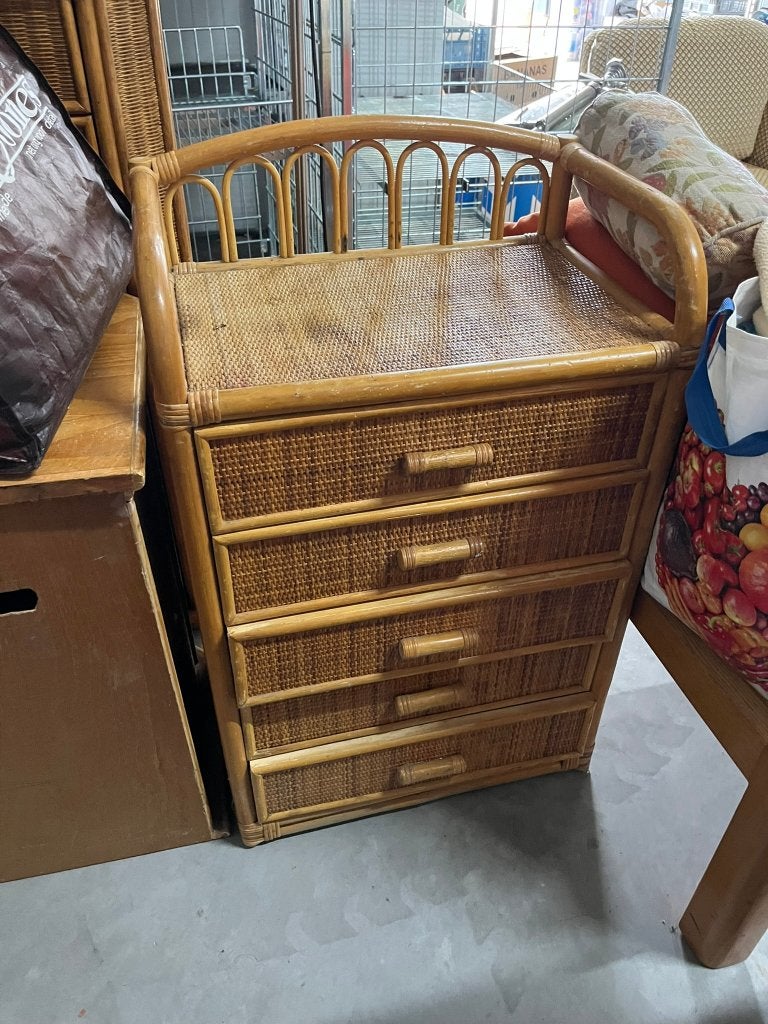 Rotan ladekastje, Huis en Inrichting, Kasten | Ladekasten, Ophalen, Overige materialen, 5 laden of meer, 50 tot 100 cm