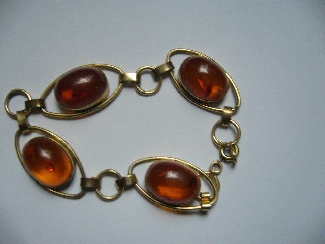 PRACHTIGE VINTAGE ARMBAND MET GLAS/ EDELSTEEN ???, Verzenden, Overige materialen, Armband