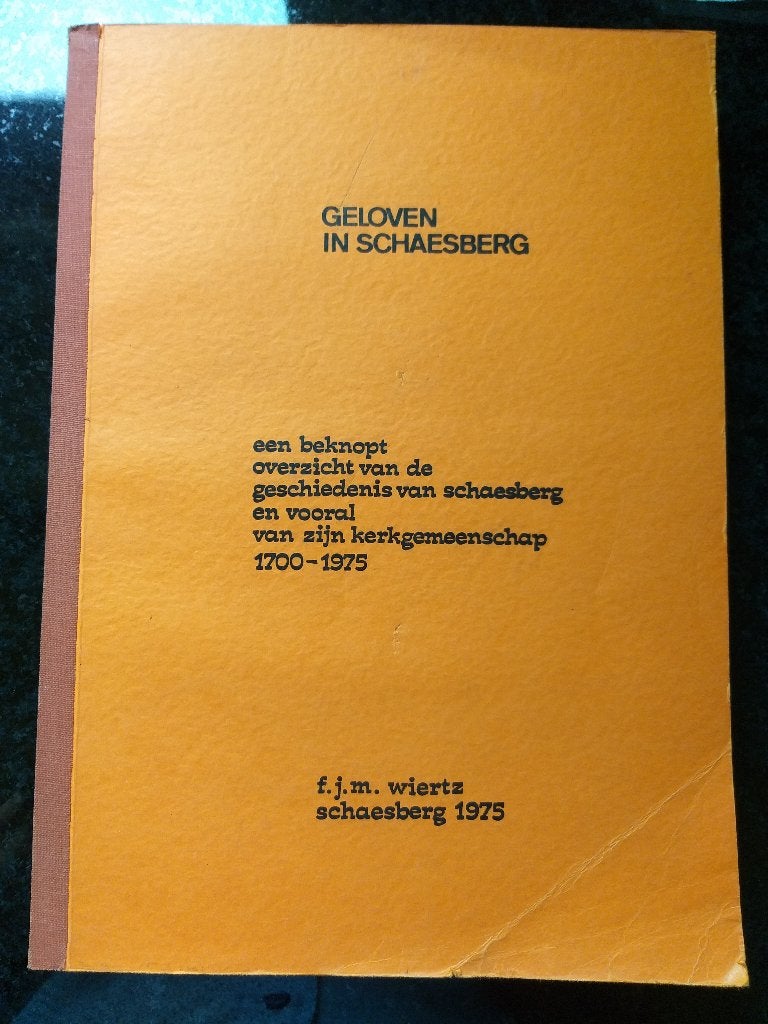 Geloven in Schaesberg van  f.j.m. Wiertz, Ophalen of Verzenden, Zo goed als nieuw, Europa