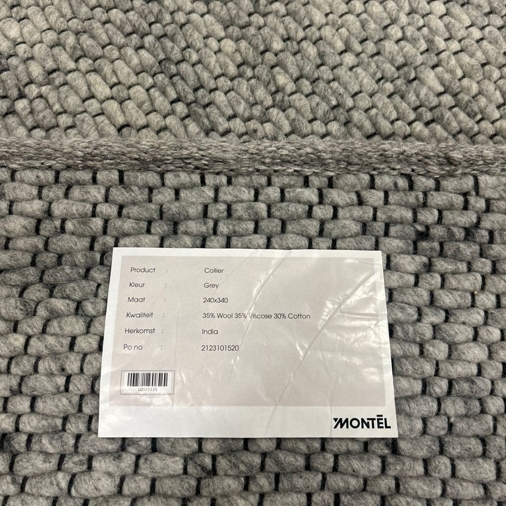 Montèl Collier Grey Vloerkleed - 240x340cm, Montel, Montel, 200 cm of meer, Ophalen of Verzenden