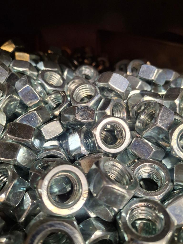 Partij m12 moeren 1000+ stuks, Doe-het-zelf en Verbouw, IJzerwaren en Bevestigingsmiddelen, Ophalen, Nieuw, Minder dan 50 mm, Bouten of Moeren