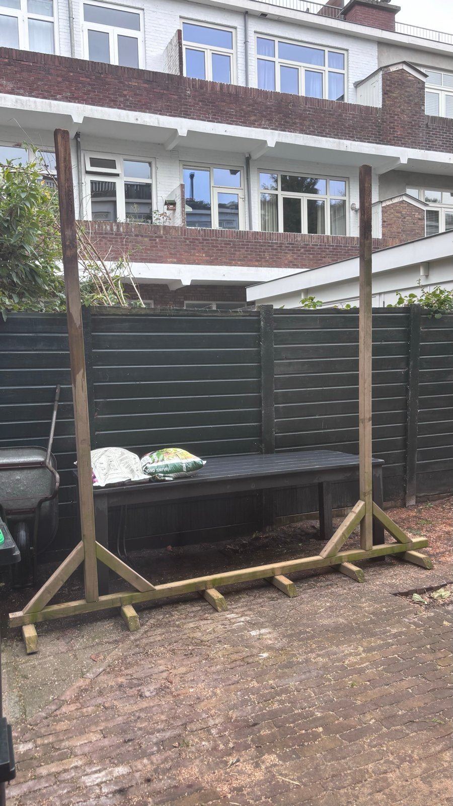 Houten constructie voor tuin of pergola of rozenboog, Ophalen of Verzenden, Gebruikt, 250 cm of meer, Balken