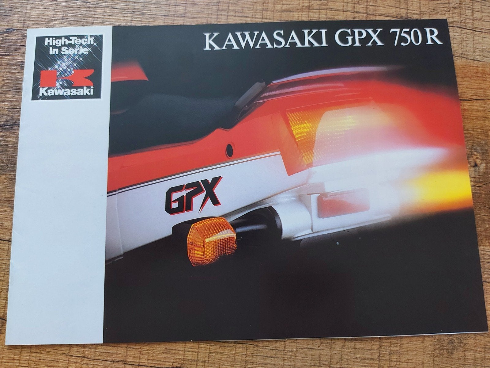 Kawasaki GPX 750 R motorfiets folder duits, Ophalen of Verzenden, Kawasaki
