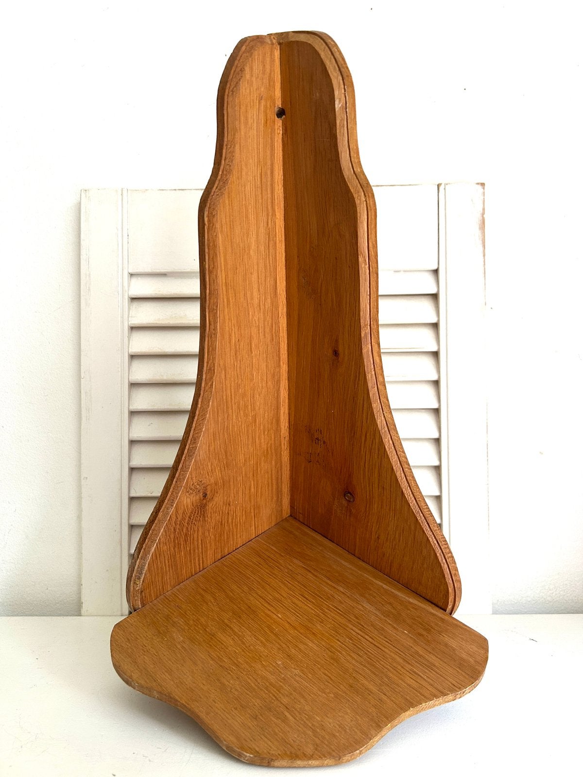 Houten hoek wand console 46 cm, Ophalen