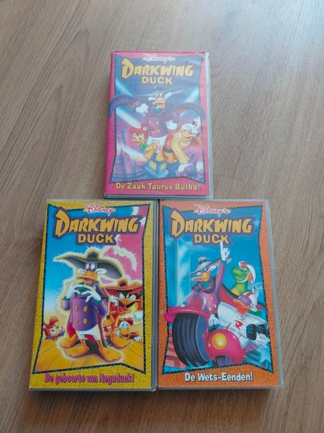 3 Darkwing Duck videobanden Disney., Gebruikt, Tekenfilm, Alle leeftijden, Ophalen of Verzenden