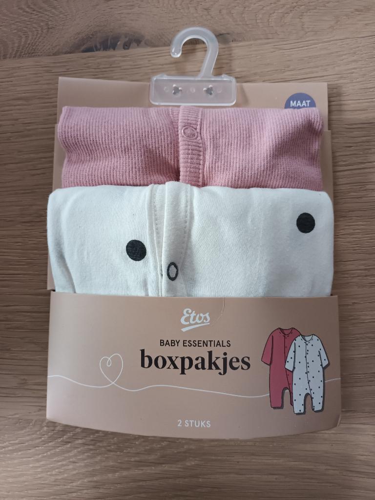 2 nieuwe Etos boxpakjes pakjes baby nieuw maat 62 68 pakje, Nieuw, Etos, Pakje, Verzenden