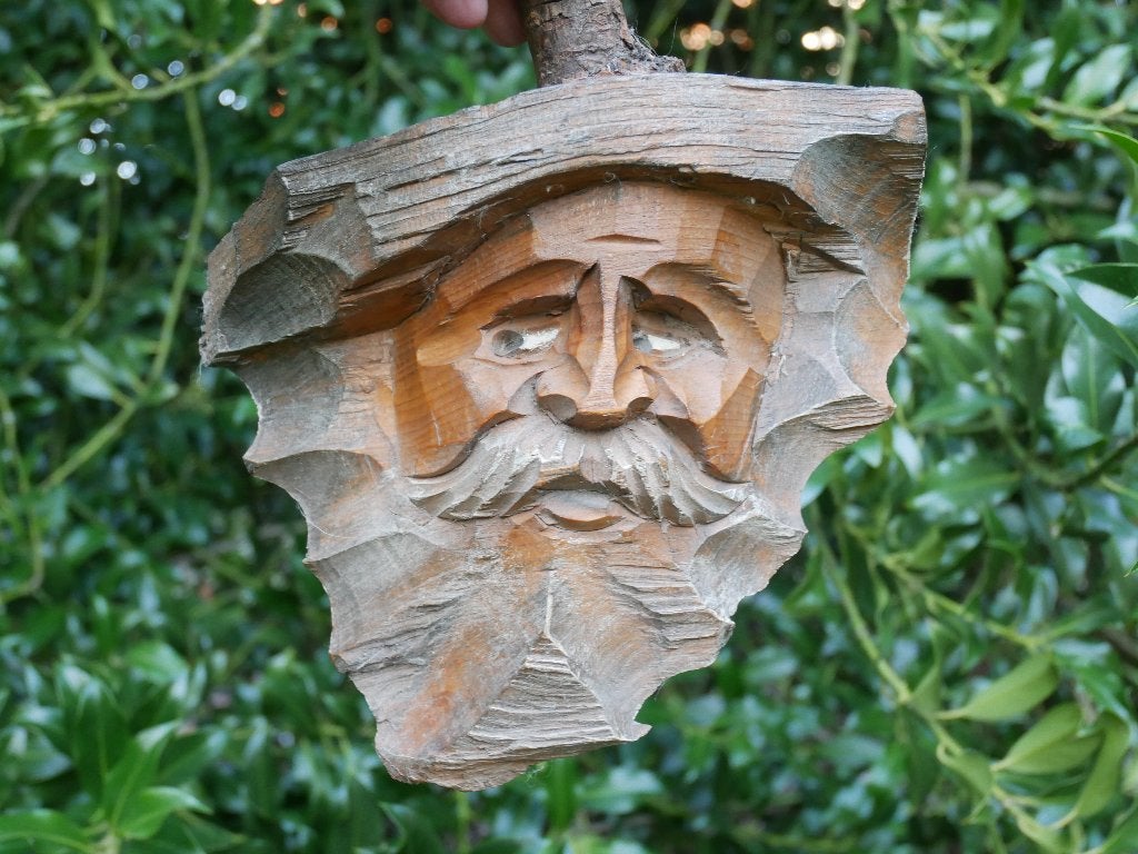 zwarte woud houten bosgeest houtsnijwerk, Antiek en Kunst, Ophalen of Verzenden