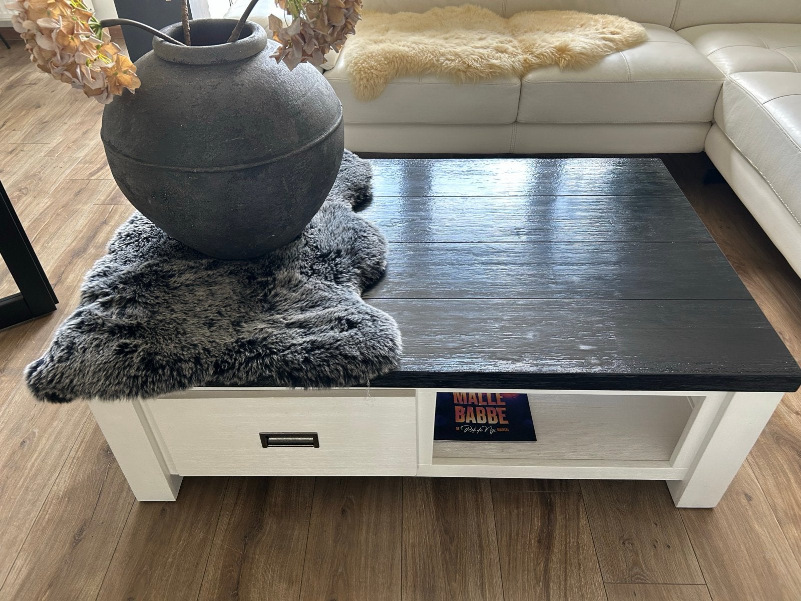 Eettafel, salontafel en tv-meubel set, Ophalen, Gebruikt, 50 tot 100 cm, 200 cm of meer