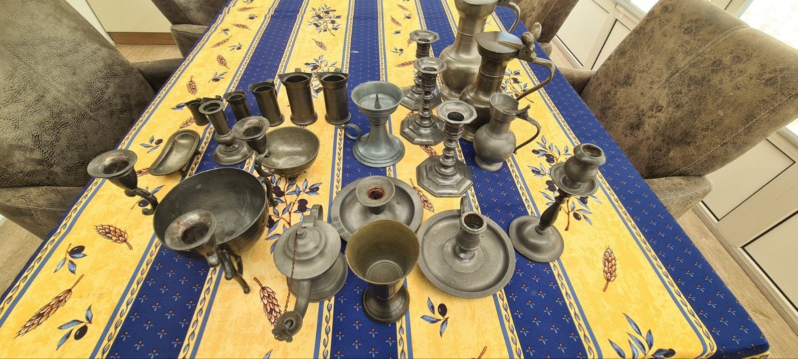 antiek tin lot, Ophalen of Verzenden