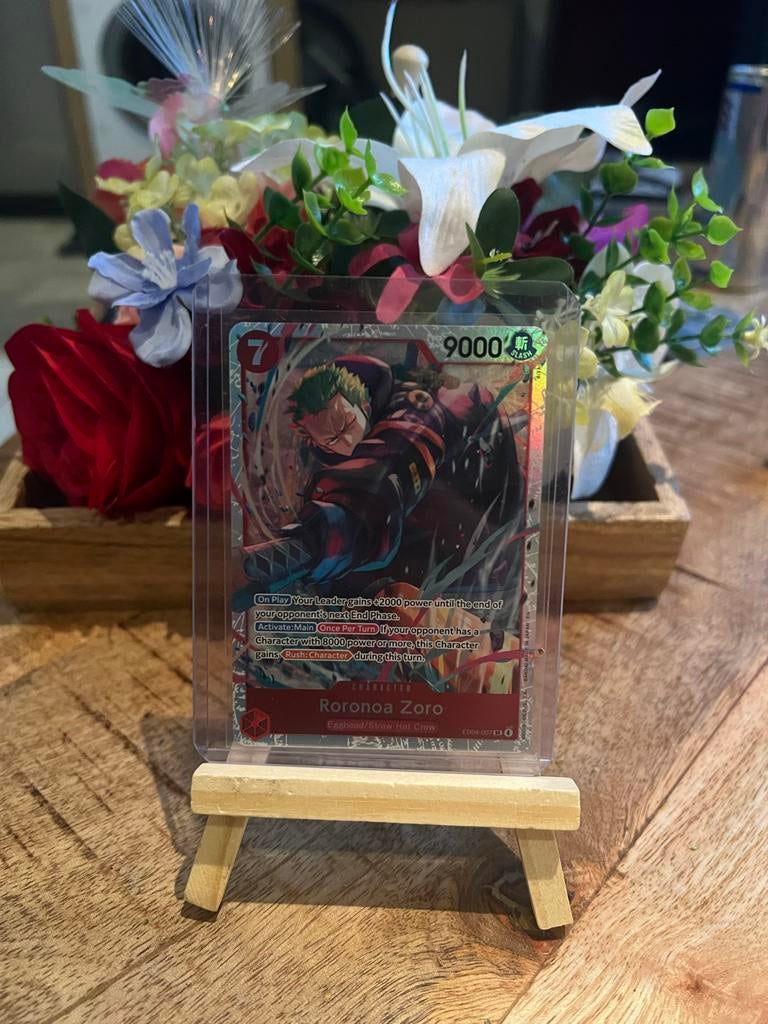 One Piece Kaart Roronoa Zoro EB04-007, Ophalen of Verzenden, Zo goed als nieuw, Losse kaart, Foil