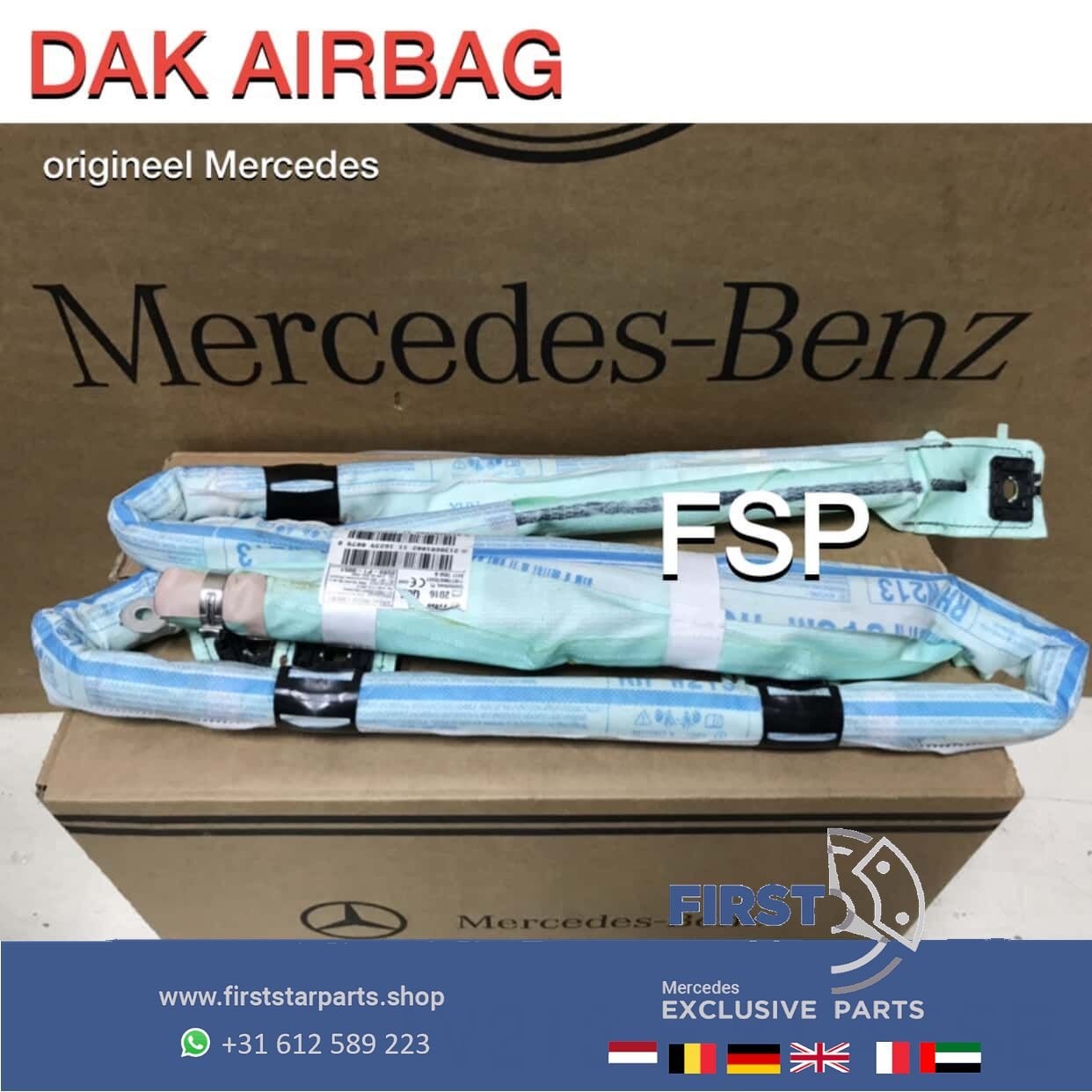 W213 DAKAIRBAG RECHTS Mercedes E Klasse DAK HEMEL AIRBAG 201, Auto-onderdelen, -, -, -