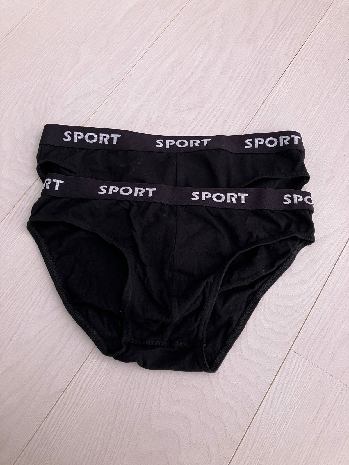 Zwarte sport slips met 'SPORT' band, Ophalen of Verzenden, Zwart, Slip