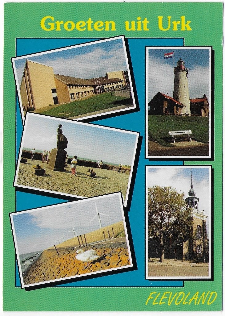 Urk Ongelopen Ansichtkaart (B8105), Verzamelen, Ansichtkaarten | Nederland, Ophalen of Verzenden, 1960 tot 1980, Ongelopen, Flevoland